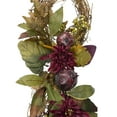 thumbnail image 3 of 28" Autumn Harvest Mums with Pomegranate Grapevine Teardrop Swag - Unlit, 3 of 3