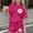 Hot Pink, variant on Tween Girls’ Summer Outfit, Big Kids’ Short Sleeve T-Shirt and Shorts Two-Piece Casual Set Red 7-8Years
