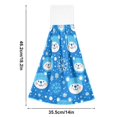 thumbnail image 6 of Yayeee Kitchen Hanging Hand Towels Set of 2 with Loop Bathroom Absorbent Tie Towel, Blue Bears, 6 of 7