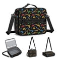 thumbnail image 3 of Game Controller Black Pattern Insulated Lunch Bag with Shoulder Strap and Bottle Holder,Bento School Lunch Bag Box,11x9.5x3.5 Inches, 3 of 3