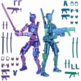 thumbnail image 1 of Ensamblada Figuras De Accion T13 Muñecos Articuls Dummy 13 Figura Articulada Magnetic Lucky Robot Multiarticuladas Impresa En 3D Deslumbramiento Degrad Multicolor(2 pcs - mor+verde), 1 of 3