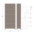 thumbnail image 4 of Prepac Bibliothèque Moda blanche 31,75" l x 80" H x 12" P, 4 of 9