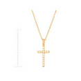 thumbnail image 5 of Women's Welry Cross Pendant Necklace with Diamonds in 10kt Yellow Gold, 17" + 1", 5 of 7