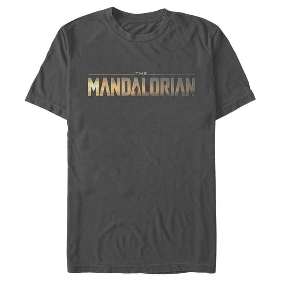 Men's Star Wars: The Mandalorian Silhouette Logo  Graphic Tee Charcoal X Large