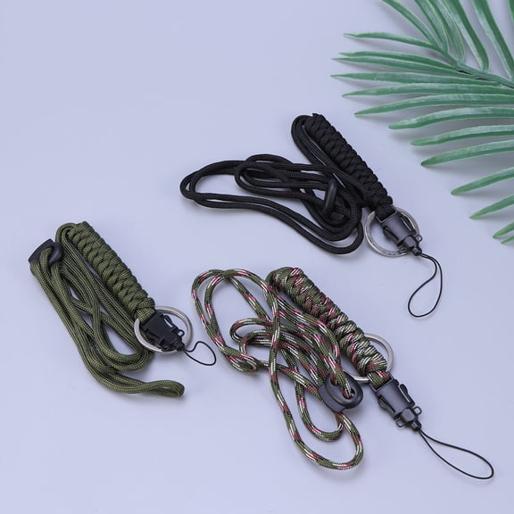 HONITANO 3Pcs Polypropylene Metal Lanyard for Phone Case Strap Keychain Rope Wrist Lanyards Outdoor Essentials