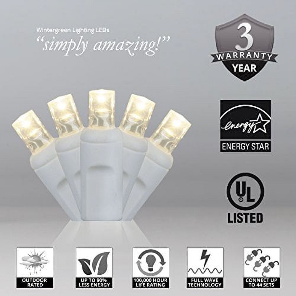 White Wire Christmas Lights Wedding Lights LED Wedding Decorations Lights - Party Lights for Bedroom, Outdoor Lights Tent Lights String, White Wire (70 lights, 24 ft, Warm White)
