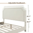 thumbnail image 5 of Furniture of America Geneva Upholstered Mattress Ready Boucle Fabric White Queen Bed, 5 of 21