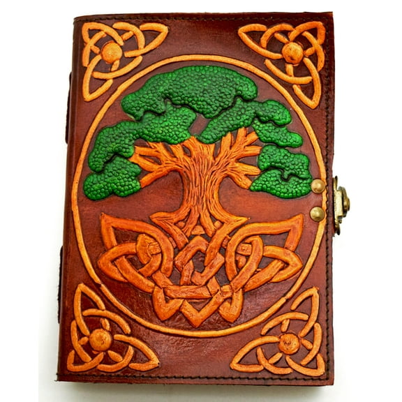 Color Tree of Life Leather Embossed Journal, (Hardcover)