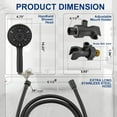 thumbnail image 4 of High Pressure Setting Handheld Shower Head Detachable Showerhead Spray Builtin Power Wash to Clean Tub Tile & Pets Extra Long Stainless Steel Hose Adjustable Br, 4 of 8