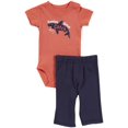 thumbnail image 1 of Carter's 2 Piece Screenprint Bodysuit Set (Baby) - Orange/Navy-18 Months, 1 of 3
