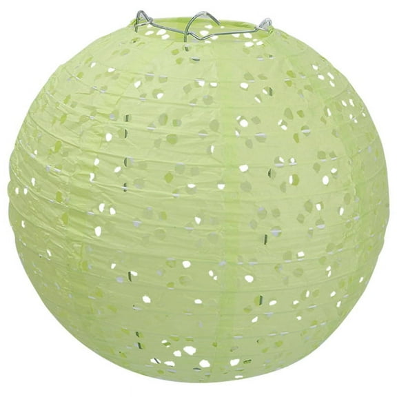 Zhuge 6Pcs 7.87 Inch Round Paper Lanterns for Home Decor, Restaurant, Church, Wedding, Birthday Party Decorations, Hanging Chinese Japanese Paper Lantern Lamps，Green