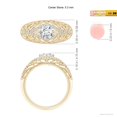 thumbnail image 4 of ANGARA Lab Grown Diamond Filigree Engagement Ring for Women in 14K Yellow Gold (Size-5.3mm| Color-F-G| Clarity-VS) | April Birthstone, Anniversary, Jewelry Gift for Women | Lab-Grown Diamond Ring, 4 of 6