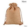 thumbnail image 1 of Inteprter 50 Uds. Bolsa de lino con cordón organizador de joyas bolsa de almacenamiento de té portátil para el hogar Almacenamiento y organización del hogar C 7x9cm Inteprter HA5722-03, 1 of 6