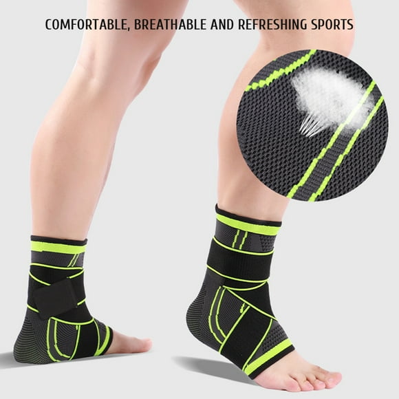 Tobillera de compresión ajustable, envoltura de soporte para tobillo con cierre de gancho y bucle, manga de tobillo para mujeres, hombres, deportes, Fitness