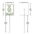 thumbnail image 6 of Eveokoki 4.6x6 Inch Please Stay Out Of Flower Beds Aluminum Lawn Sign Stand Yard Sign With Metal Stakes Kit Outside Garden Grass Farm Signs Outdoor Decorations, 6 of 6