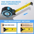 thumbnail image 3 of Tape Measure 25FT with Fractions 1/8, Retractable Measuring Tape, Easy to Read, Rubber Protective Casing and Shock Absorbent Case for Carpenter, Surveyors, Engineers and Electricians, 3 of 7