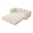 thumbnail image 6 of Leumius 2-in-1 Convertible Sofa Bed,Boneless Corduroy Modular Sleeper Couch with Cup Holders & Side Storage Pockets,Oversized Deep Seat Sofa for Living Room, Apartment, Guest Room,Cream, 6 of 8