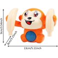 thumbnail image 5 of orange Juguete de mono rodante - Mono giratorio eléctrico - Juguetes de mono con cabeza y giro eléctricos para bebés tempranos - Juguetes para gatear para bebés - Dibujos animados eléctri, 5 of 5