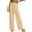 Yellow, variant on Utoimkio Women's Vertical Striped Wide Leg Pajama Pants Drawstring Elastic High Waist Soft Loose Sleep Trousers with Side Pockets for Home Lounging