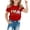 Red, variant on Shadoumai Toddler Girl Shirts 5t Letter Print Round Neck Shirt Short Sleeve T Shirt Thin and Light Holiday Shirts Toddler Clothes for Girls