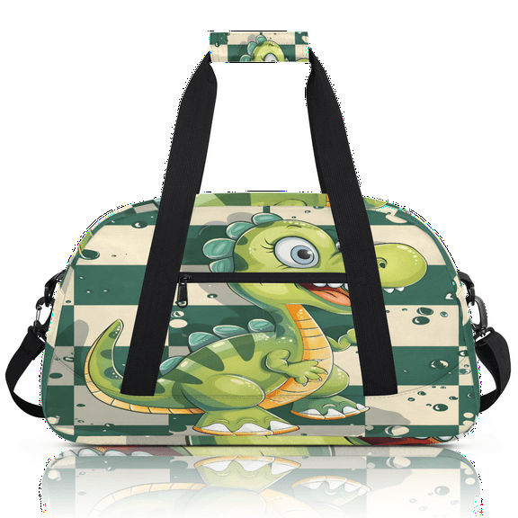Herdesigns Sports Duffle Bags Travel Duffle Bag Gym Bag Cartoon Dinosaur Weekender Travel Bag Waterproof Overnight Bag Carry On Travel Tote Bag Dance Bags