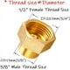 thumbnail image 2 of Conector reductor de tubería hexagonal de latón macizo, 3 uds., 3/8 "npt macho X 1/2" npt hembra, acoplador roscado, conectores adaptadores de pezón para agua/aceite/gas, 2 of 5