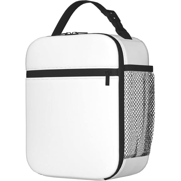 Insulated White Lunch Boxes: White Lunch Bag Lunchbox Lunch Box for Office Outdoor Travel, Picnic, Reusable Cooler Tote Bag