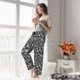 thumbnail image 5 of Fotbe simple white Snowflake Pantalones de Pijama para Mujer, Pantalones de Dormir, Pantalones Pj con Cordón y Bolsillos-XX-Large, 5 of 6