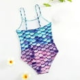 thumbnail image 5 of LYMAYTER Toddler Kids Bathing Suit Girls One Piece Summer Swimsuits for Girls Sports Printed Bikini Swimwear for 4-8 Years, 5 of 8