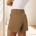 thumbnail image 5 of Women's High Waist Stretch Twill Shorts - Summer Stretchy Jean Chino Shorts, 5 of 8