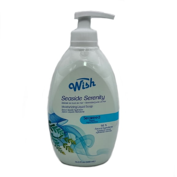 Wish Moisturizing Liquid Soap Lovely Seaweed 16.9 FL OZ (500ML) 2PK