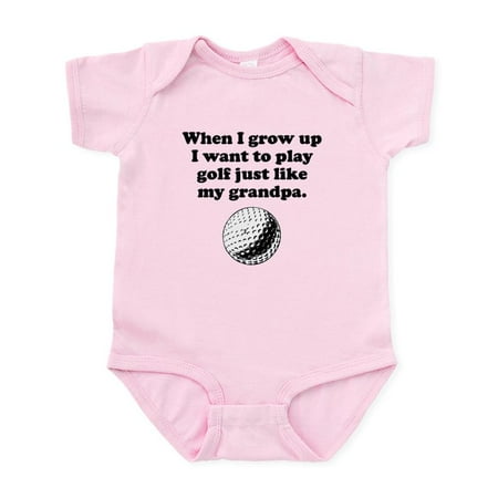 

CafePress - Play Golf Like My Grandpa Body Suit - Baby Light Bodysuit Size Newborn - 24 Months