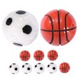 thumbnail image 4 of TEHAUX Mini Basketball 12Pcs Mini Sports Balls Assorted Color Resin Ornaments For Office Desk And Bookshelf, 4 of 7