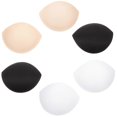 thumbnail image 1 of Bra Pads Inserts For Women Underwear Accessory Assorted Color Oval Shape 3 Pairs, 1 of 3