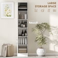 thumbnail image 4 of kleankin Armoire de Rangement Haute avec Miroir pour Petits Espaces Blanc, 4 of 10