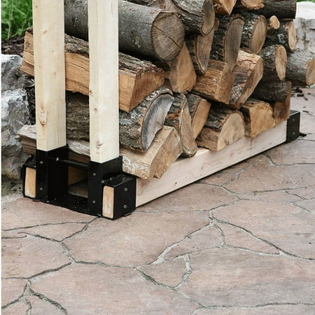 

Firewood Log Rack Bracket Kit - Adjustable to Any Length - Closed-End Design - 2 Pieces of Brackets