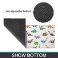 thumbnail image 2 of Dinosaur and Text White Pattern Anti Fatigue Kitchen Rugs Set Of 2, Non Slip Washable Decorative Floor Mats for Kitchen Sink Laundry, 17"x30" and 17"x47", 2 of 2