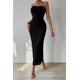thumbnail image 5 of Vestido PRETTYGARDEN Maxi Bodycon Strapless Negro Talle S, 5 of 6
