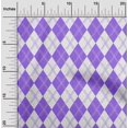 thumbnail image 2 of oneOone Polyester Spandex Violet Fabric Check Argyle Sewing Material Print Fabric By The Yard 56 Inch Wide, 2 of 4