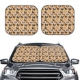 thumbnail image 2 of Haiem Cute Puppy Car Windshield Sun Shade (2 Pieces) Foldable Windshield Sun Shade Car Accessories for Truck SUV Pickup-Small, 2 of 7