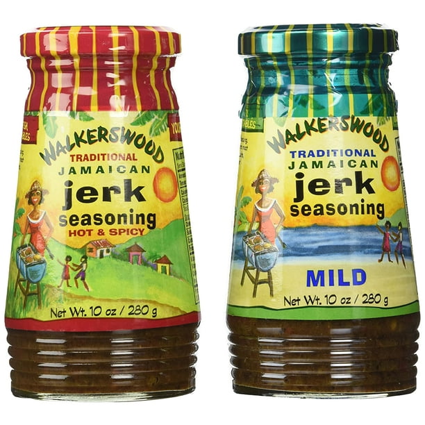 Walkerswood Jamaican Jerk Seasoning Mixed Pack 10 Oz Each Mild, Hot