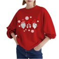 thumbnail image 1 of Sudadera Para Mujer, Sudaderas de Otoño, Blusa Holgada de Manga Larga Con Cuello Redondo A La Moda, Camisetas Con Estampado Navideño Odeerbi ODB150902, 1 of 5