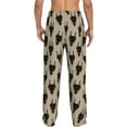 thumbnail image 3 of Goofa Cute Black Dog Printed Soft Pajama Pants for Men, Wide Leg Comfy Casual Lounge Yoga Pants-Large, 3 of 9