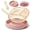 Pink, variant on lalalark 3-in-1 Baby Suction Plate for for Toddlers 6-36 Months,Safe Grip Dishes for Toddlers Self Feeding Training