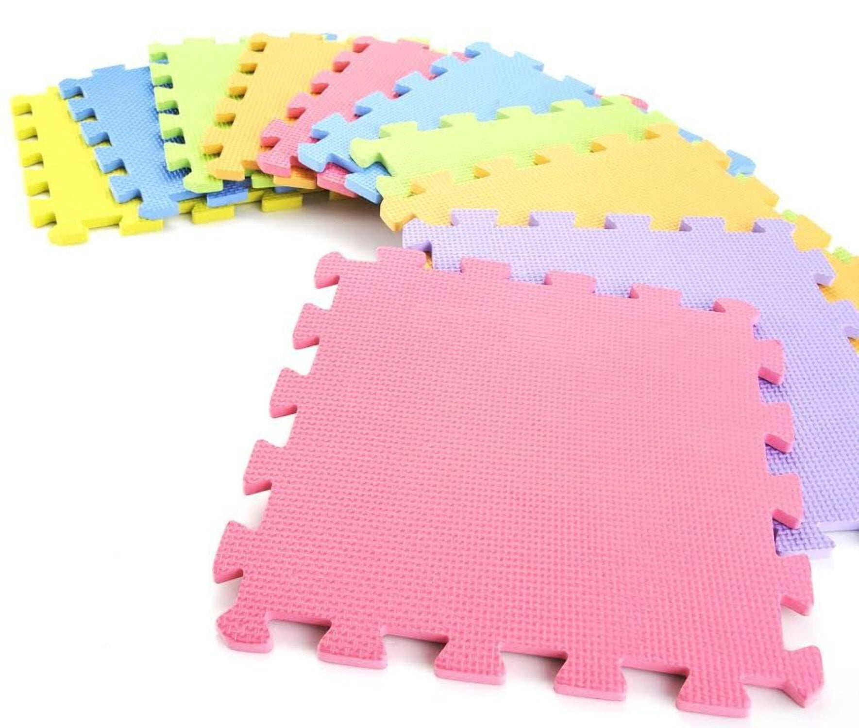Foam Puzzle Mat 10 12"x12" Connectable Pieces