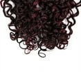 thumbnail image 5 of 100% Human Hair Wig Curly 16" T1B/99J Burgundy Ombre Hair Heat Resistant Bleachable, 5 of 6