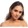 thumbnail image 4 of Aretes de Mujer LuckyLy, Arracadas Acero Inoxidable con Baño de Oro Rosa 18k y Estrellas Colgantes, Modelo Cira rosa UNITALLA, 4 of 7