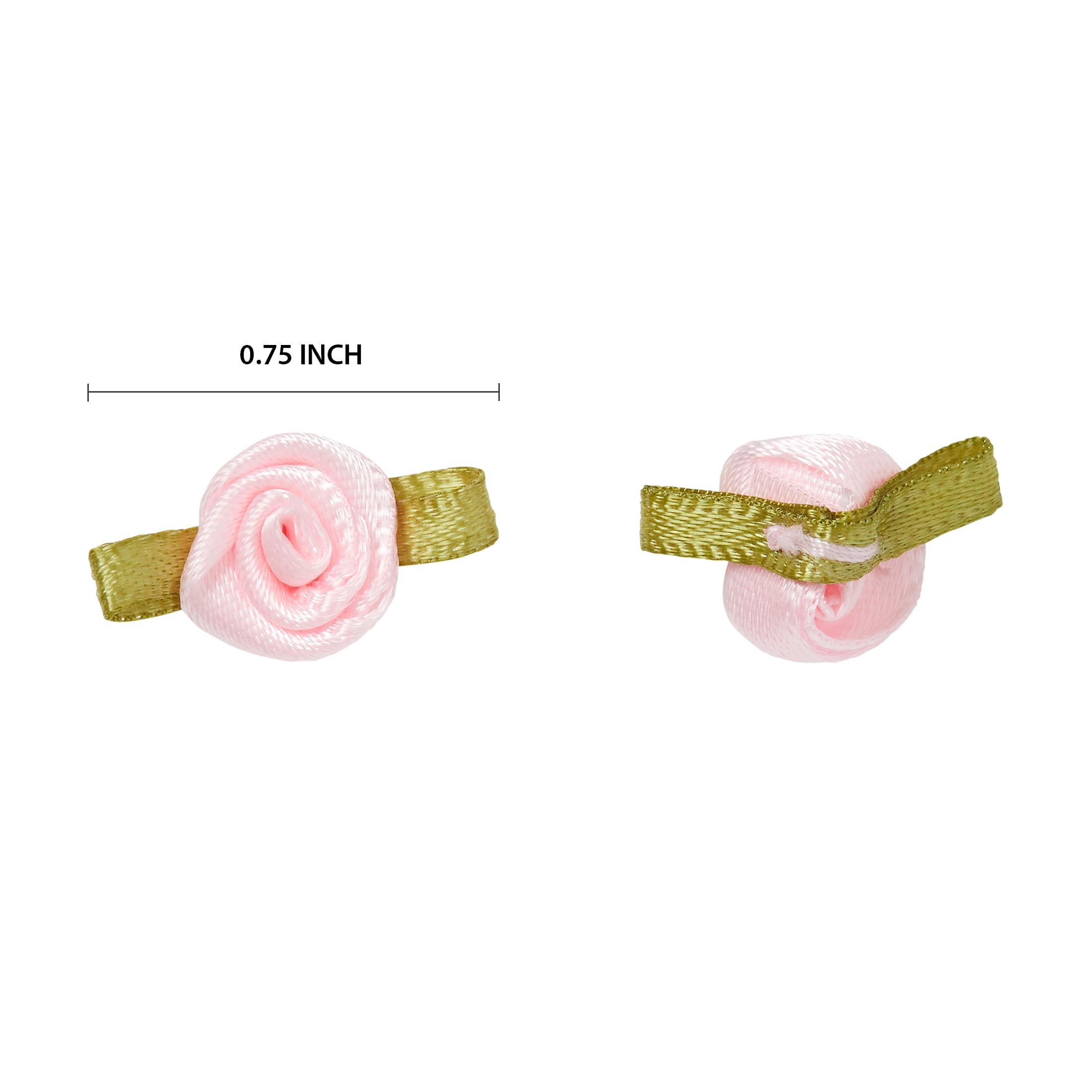 Offray Accessories, Pink Value Pack, Small Ribbon Rose Embellishment, 40 count