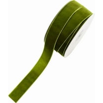 10.94 Yards 1 Inch Green Single Face Velvet Ribbon Vintage Woven Trim Assorted Soft Wedding Garland Wreath Valentines Christmas Ribbons for Sewing Making Gifts Wrapping Party Decors Green