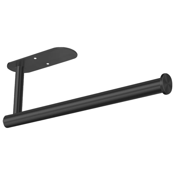 Paper Towel Holder Under Cabinet, 13Inch Self-Adhesive or Wall Mount Paper Towel Holder for Kitchen, Bathroom, RV, Stainless Steel Black Paper Towel Holder Under Counter or Inside Cabinet